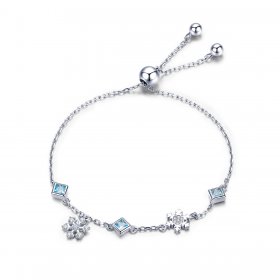 Pandora Style Silver Bracelet Dancing Snowflake - BSB001
