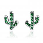 Silver Fresh Cactus Stud Earrings - PANDORA Style - SCE097