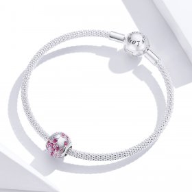 Pandora Style Silver Charm, Kiss From Mama - BSC225