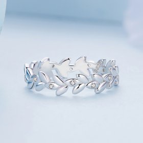 Pandora Style Leaf Ring - BSR306