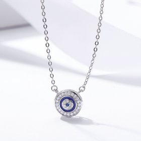 Silver Devil's Eye Necklace - PANDORA Style - SCN165