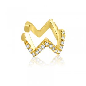 Pandora Style 18ct Gold Plated Ear Clip, Wave - SCE995-B