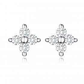 Silver Flower of Light Stud Earrings - PANDORA Style - SCE648