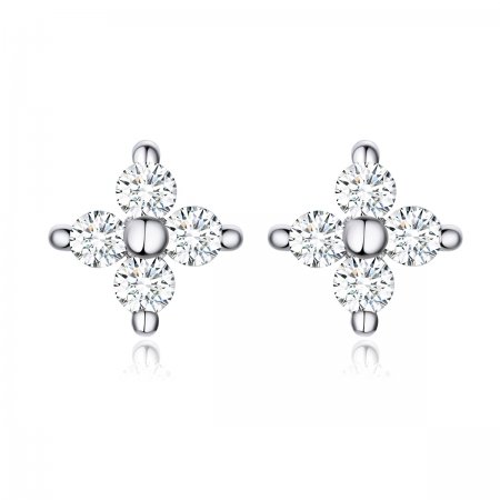 Silver Flower of Light Stud Earrings - PANDORA Style - SCE648