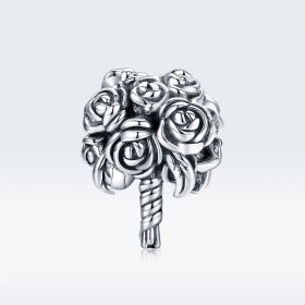 Pandora Style Silver Charm, Brdal Bouquet - SCC1566