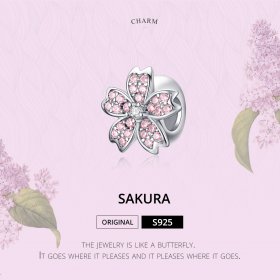 Silver Sakura Charm - PANDORA Style - SCC1291