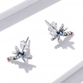 PANDORA Style Colorful Dragonfly Stud Earrings - BSE515