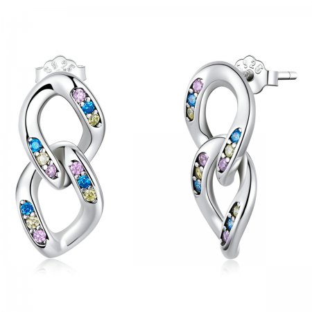 PANDORA Style Double Chain Drop Earrings - SCE1377