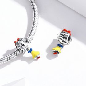 Pandora Style Silver Charm, Little Princess, Multicolor Enamel - SCC1814