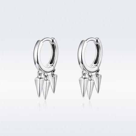Pandora Style Silver Dangle Earrings, Geometric - SCE779