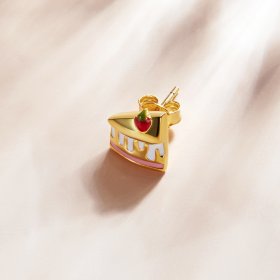 Pandora Style 18ct Gold Plated Hoop Earrings, Dessert, Multicolor Enamel - SCE1160