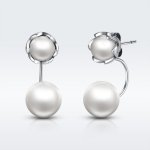 Silver Pearl Stud Earrings - PANDORA Style - SCE002