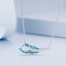 Pandora Style Feather Necklace - BSN346