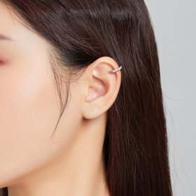 Pandora Style Silver Ear Clip, Single Ear Clip - SCE1026