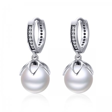 Silver Gentle Love Hanging Earrings - PANDORA Style - SCE482