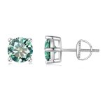 Pandora Style One Carat Four Claw Moissanite Stud Earrings - MSE003-CFL