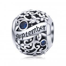 Pandora Style Silver Charm, September Birthstone - SCC1385-9
