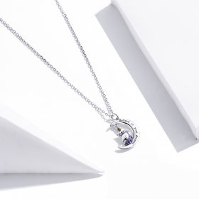 Pandora Style Silver Necklace, Believe In Your Dreams, Multicolor Enamel - SCN410