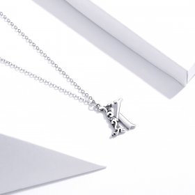 Silver Lucky Letter K Necklace - PANDORA Style - SCN403