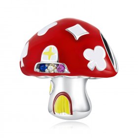 PANDORA Style Exquisite Mushroom House Charm - SCC2246