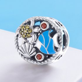 Pandora Style Silver Charm, Underwater World, Multicolor Enamel - SCC683