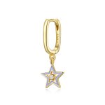 Pandora Style 18ct Gold Plated Dangle Earrings, Shining Star, Blue Violet Enamel - SCE1077-VT