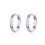 Pandora Style Silver Hoop Earrings, Simple - BSE101