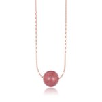 PANDORA Style Natural Strawberry Crystal Necklace - BSN096