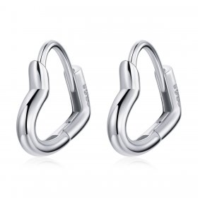 PANDORA Style Metal Heart Hoop Earrings - SCE1174-A