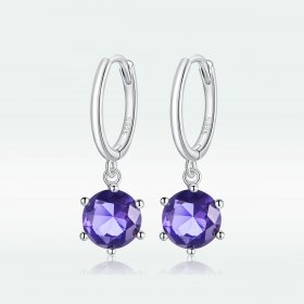 Pandora Style Silver Dangle Earrings, Dazzling Droplets - SCE1020-VT
