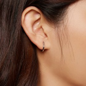 Pandora Style Small Circle Hoops Earrings - SCE1608-S