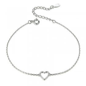 Silver Shape of Love Chain Slider Bracelet - PANDORA Style - SCB159