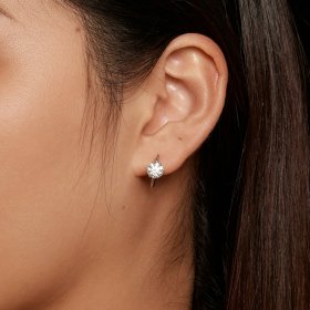 Pandora Style 1Ct Moissanite Hoop Earrings - MSE037