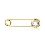 Pandora Style 18ct Gold Plated Stud Earrings, Snap-Pin Stud-Shine - SCE1087