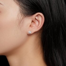Pandora Style 1 Carat Moissanite Stud Earrings - MSE021-S