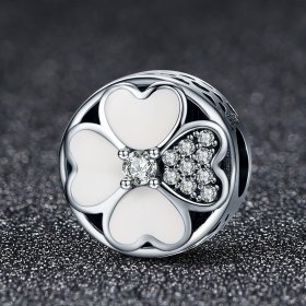 Pandora Style Silver Charm, Happy Petals, Enamel - SCC250