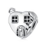 Pandora Style Heart Shaped House Charm - BSC871