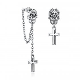 PANDORA Style Skull Cross Drop Earrings - BSE419