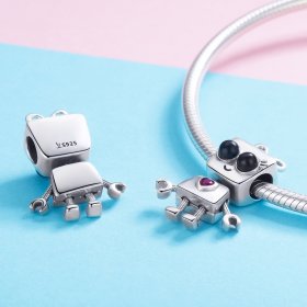 Pandora Style Silver Charm, Robot Didi - SCC885