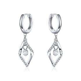 Pandora Style Silver Dangle Earrings, Shining - BSE322