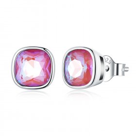 PANDORA Style Mocha Fluorescent Stud Earrings - SCE1413