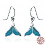 Silver Fishtail Hanging Earrings - PANDORA Style - SCE065