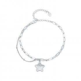 Pandora Style Shining Star Chain Bracelet - BSB137