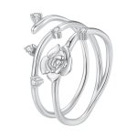 Pandora Style Personalized Versatile Rose Vine Ring - BSR404