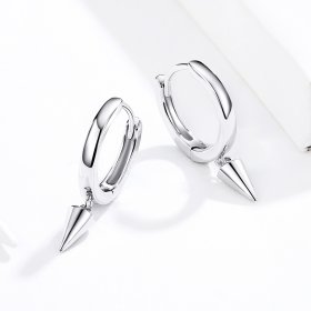 Pandora Style Silver Dangle Earrings, Geometry - SCE744