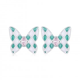 Pandora Style Butterfly Studs Earrings - SCE1610