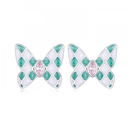 Pandora Style Butterfly Studs Earrings - SCE1610