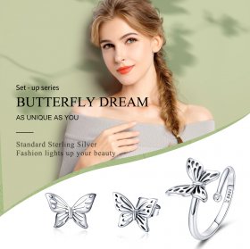 Pandora Style Set, Bicolor Butterflies Dream - SET003
