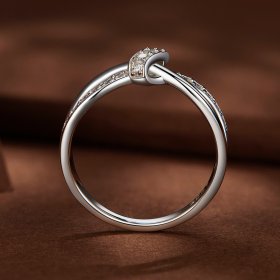 Pandora Style Cross Wound Moissanite Ring - MSR031