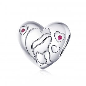 Pandora Style Silver Charm, Star In Love - BSC216